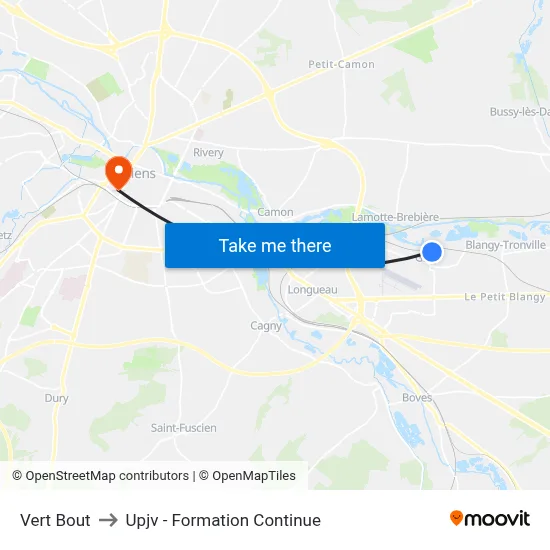 Vert Bout to Upjv - Formation Continue map