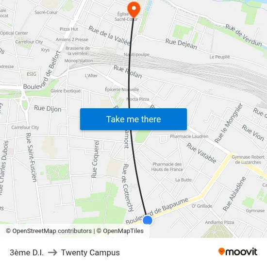 3ème D.I. to Twenty Campus map