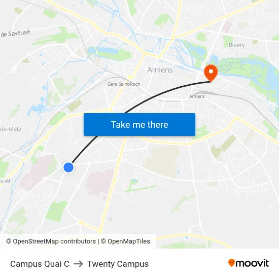 Campus Quai C to Twenty Campus map