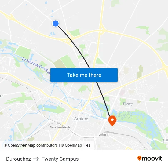 Durouchez to Twenty Campus map