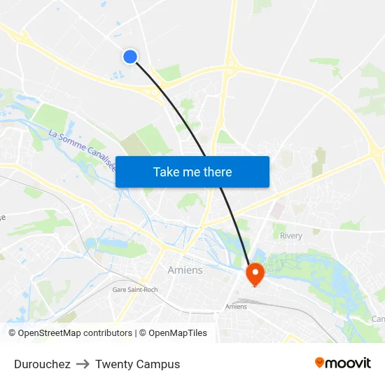 Durouchez to Twenty Campus map