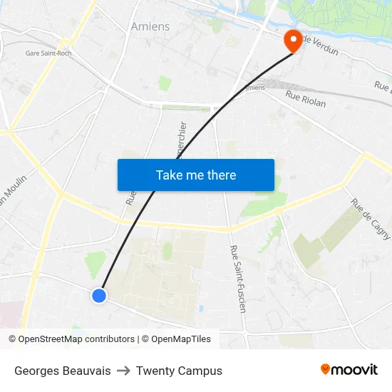 Georges Beauvais to Twenty Campus map