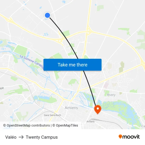 Valéo to Twenty Campus map