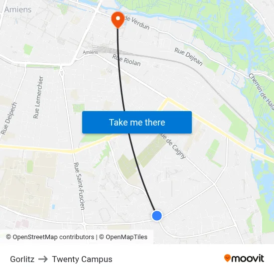 Gorlitz to Twenty Campus map