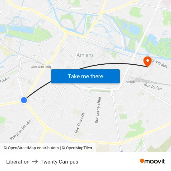 Libération to Twenty Campus map