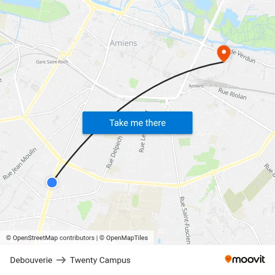 Debouverie to Twenty Campus map