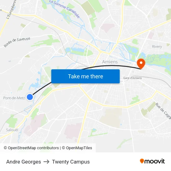Andre Georges to Twenty Campus map