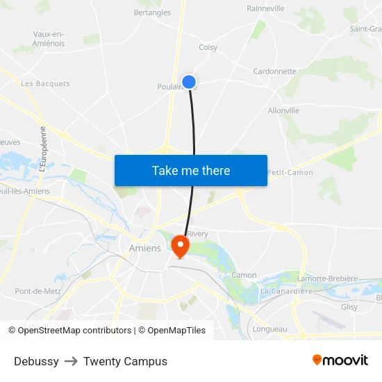 Debussy to Twenty Campus map