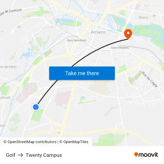 Golf to Twenty Campus map