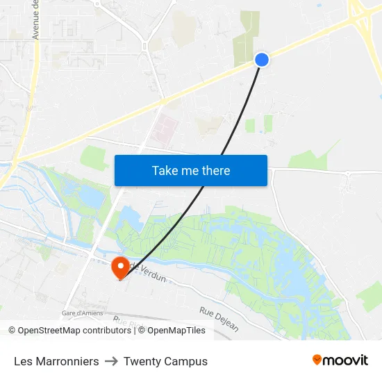 Les Marronniers to Twenty Campus map