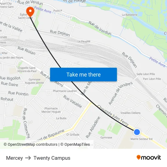Mercey to Twenty Campus map