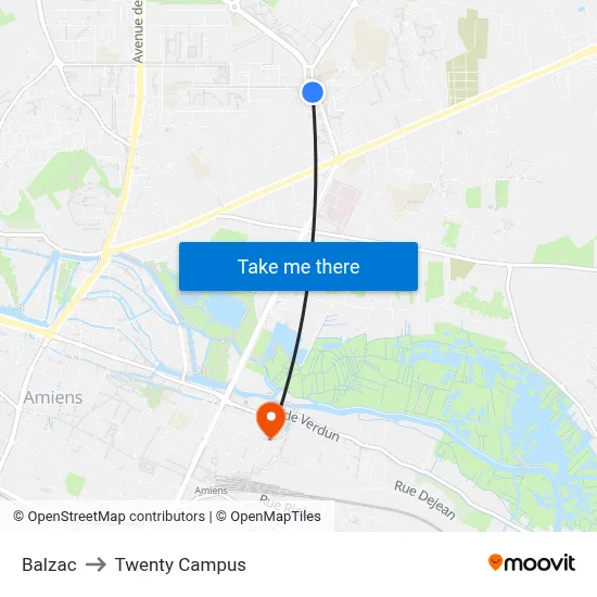 Balzac to Twenty Campus map
