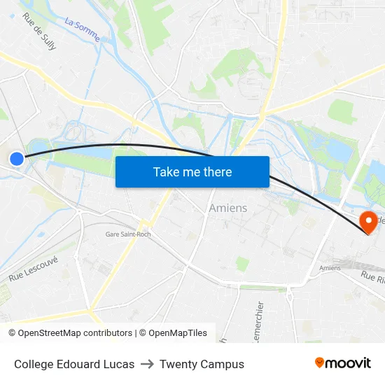 College Edouard Lucas to Twenty Campus map