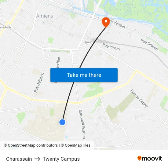 Charassain to Twenty Campus map