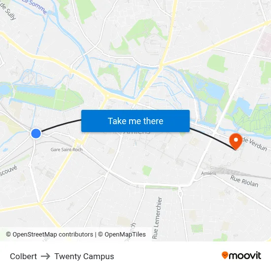 Colbert to Twenty Campus map
