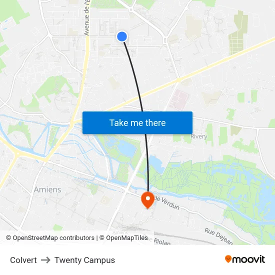 Colvert to Twenty Campus map