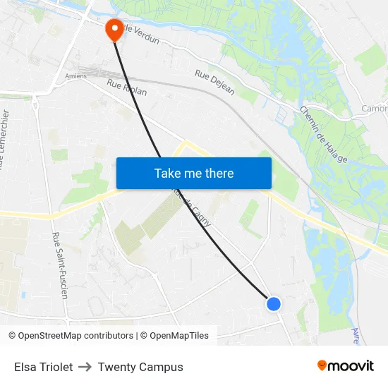 Elsa Triolet to Twenty Campus map
