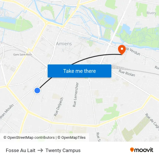 Fosse Au Lait to Twenty Campus map