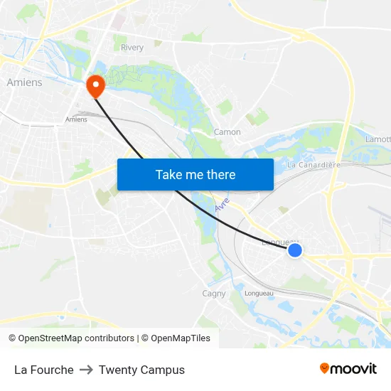 La Fourche to Twenty Campus map