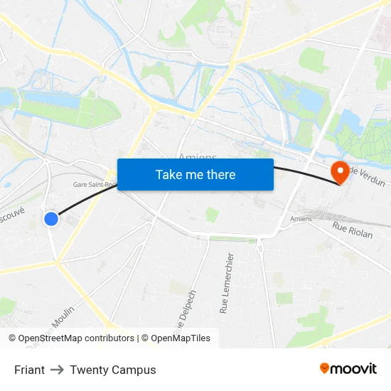 Friant to Twenty Campus map