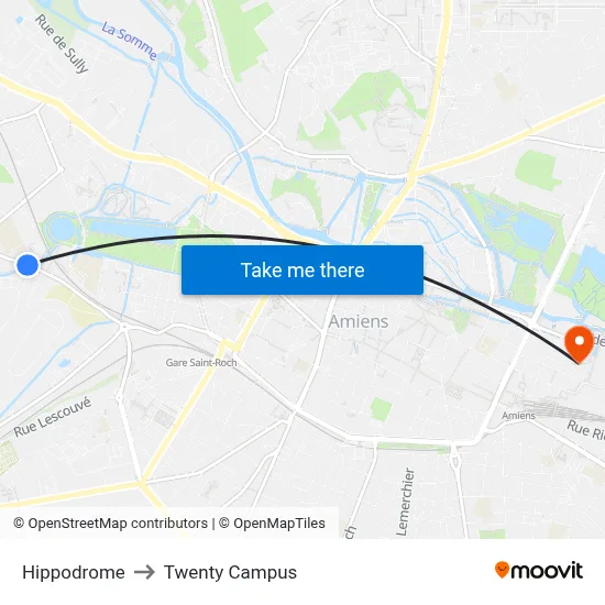 Hippodrome to Twenty Campus map