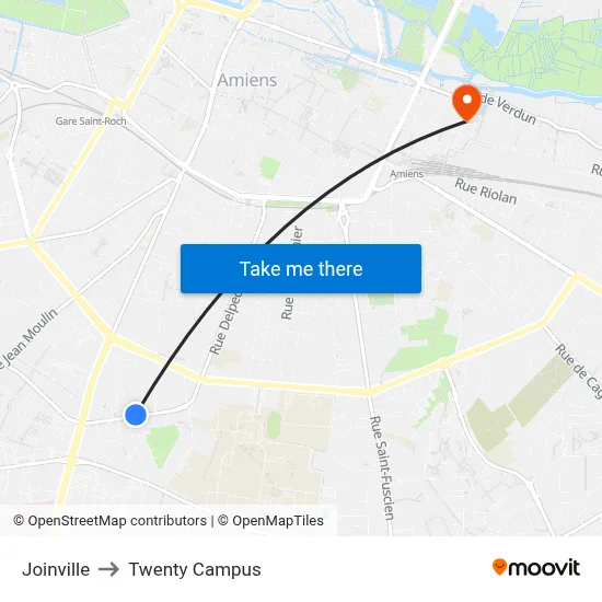 Joinville to Twenty Campus map