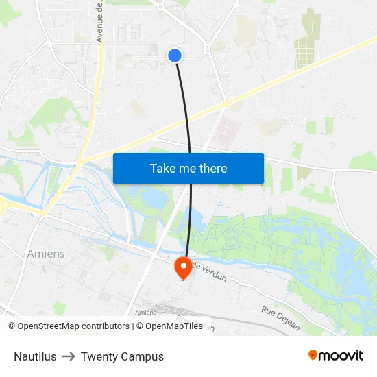 Nautilus to Twenty Campus map