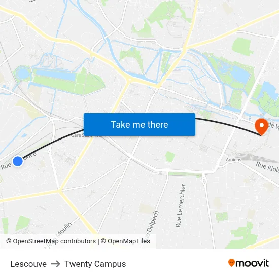 Lescouve to Twenty Campus map