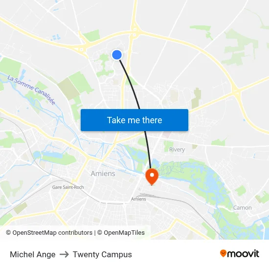 Michel Ange to Twenty Campus map