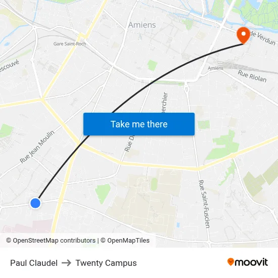 Paul Claudel to Twenty Campus map