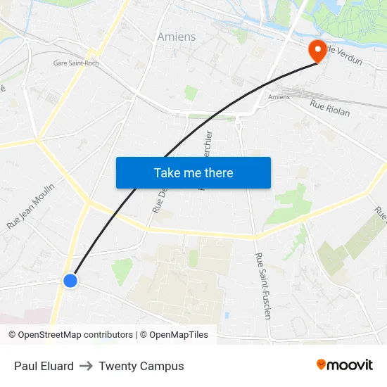 Paul Eluard to Twenty Campus map