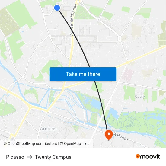 Picasso to Twenty Campus map