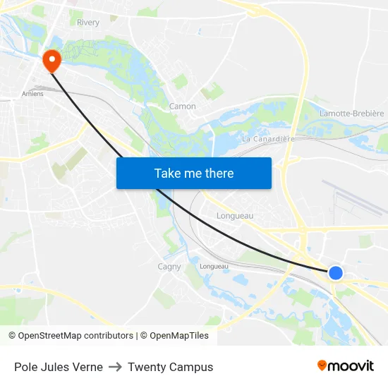 Pole Jules Verne to Twenty Campus map