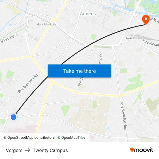 Vergers to Twenty Campus map