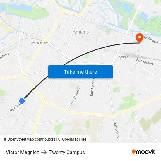 Victor Magniez to Twenty Campus map