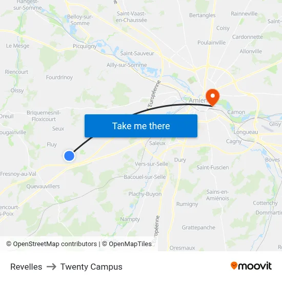 Revelles to Twenty Campus map