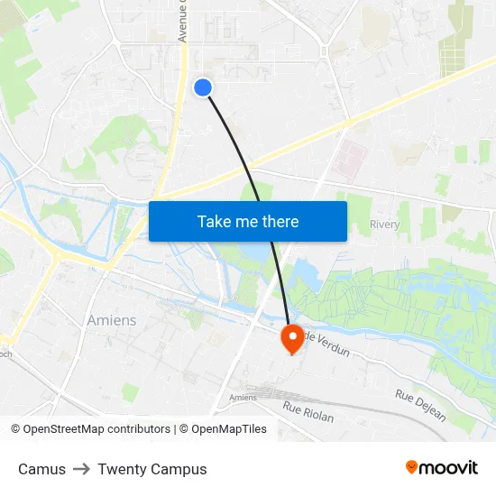 Camus to Twenty Campus map