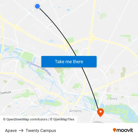 Apave to Twenty Campus map