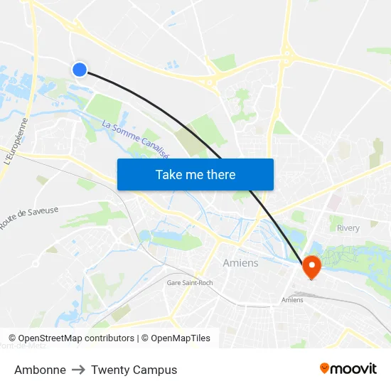Ambonne to Twenty Campus map