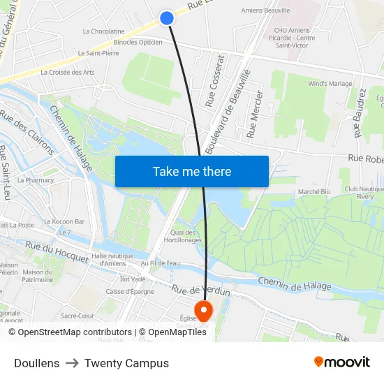 Doullens to Twenty Campus map