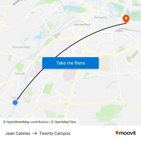 Jean Catelas to Twenty Campus map