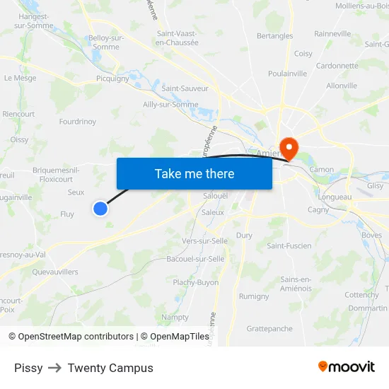 Pissy to Twenty Campus map