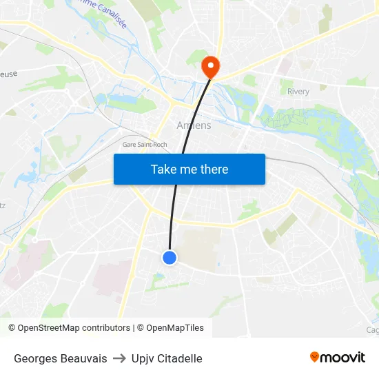 Georges Beauvais to Upjv Citadelle map