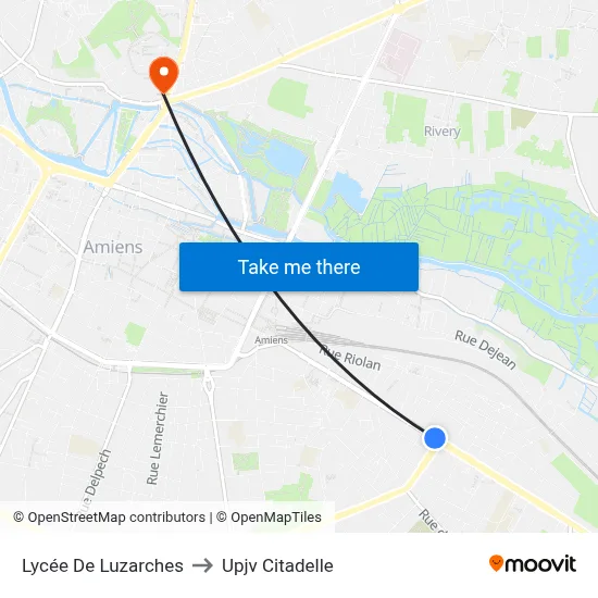 Lycée De Luzarches to Upjv Citadelle map