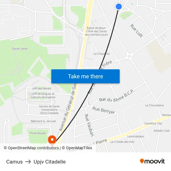 Camus to Upjv Citadelle map