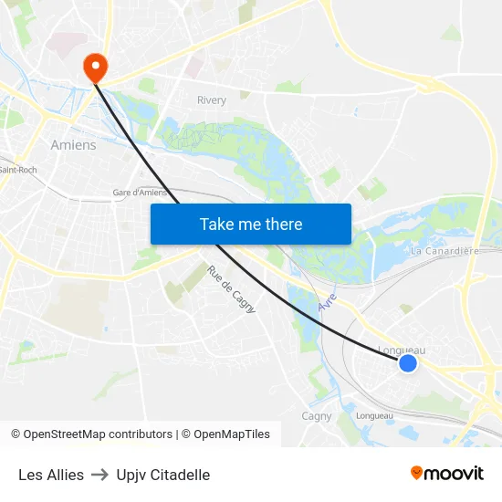 Les Allies to Upjv Citadelle map