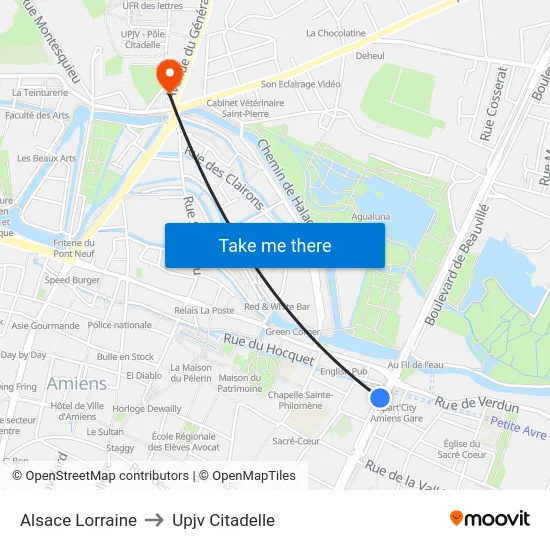 Alsace Lorraine to Upjv Citadelle map