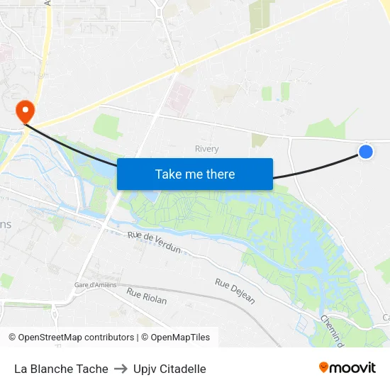 La Blanche Tache to Upjv Citadelle map