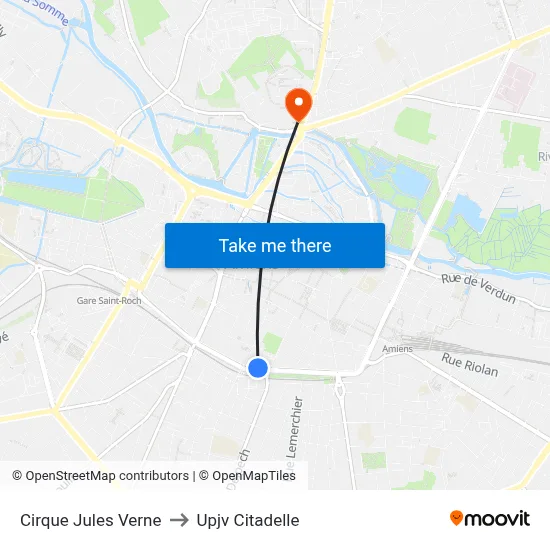 Cirque Jules Verne to Upjv Citadelle map