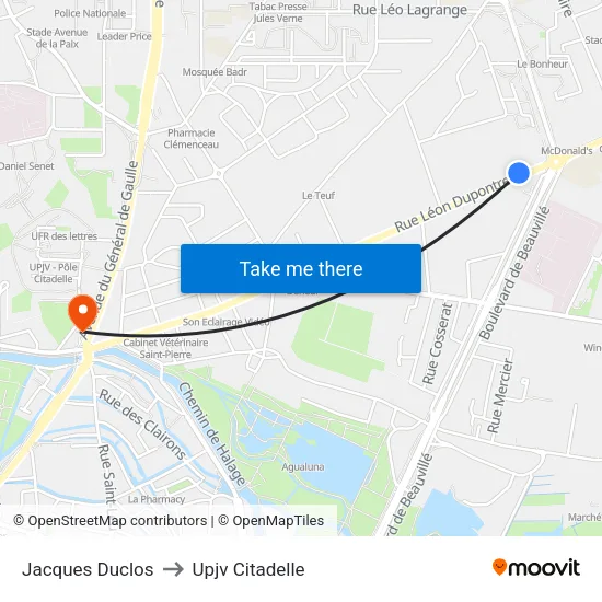 Jacques Duclos to Upjv Citadelle map